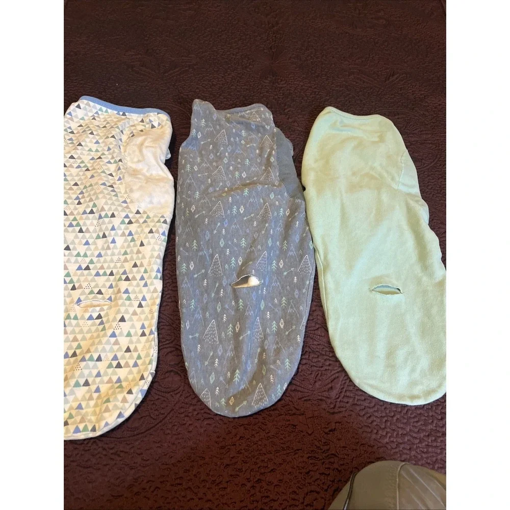 Lot of 3 SwaddleMe Original Swaddle Wraps Large 3-6 Months 14-18 lbs Baby Boy